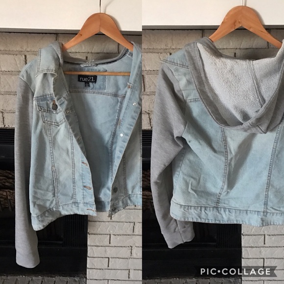 Rue21 Jackets & Blazers - Hooded Denim Jacket